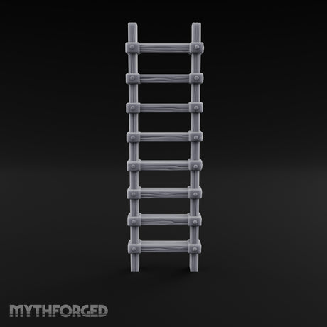 Bolt-Jointed Plank-Runged Wooden Ladder Miniature for Dungeons and Dragons, Pathfinder or other TTRPGs