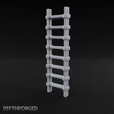 Bolt-Jointed Plank-Runged Wooden Ladder Miniature for Dungeons and Dragons, Pathfinder or other TTRPGs