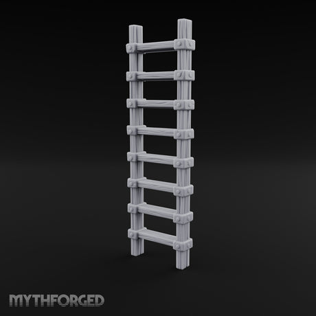 Bolt-Jointed Plank-Runged Wooden Ladder Miniature for Dungeons and Dragons, Pathfinder or other TTRPGs