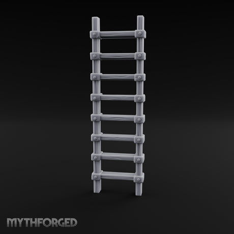 Bolt-Jointed Plank-Runged Wooden Ladder Miniature for Dungeons and Dragons, Pathfinder or other TTRPGs