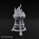 Bolt-Riveted Roaring-Flame Iron Brazier Stand gallery 1