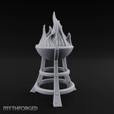 Bolt-Riveted Roaring-Flame Iron Brazier Stand gallery 4
