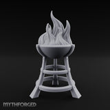 Bolt-Riveted Roaring-Flame Iron Brazier Stand gallery 5