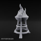 Bolt-Riveted Roaring-Flame Iron Brazier Stand gallery 6
