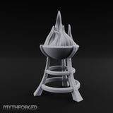 Bolt-Riveted Roaring-Flame Iron Brazier Stand gallery 7