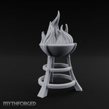 Bolt-Riveted Roaring-Flame Iron Brazier Stand gallery 8