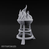 Bolt-Riveted Roaring-Flame Iron Brazier Stand gallery 9