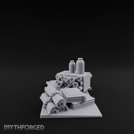 Bolt-Rolled Jug-Topped Tailor's Fabric Market Clutter Miniature for Dungeons and Dragons, Pathfinder or other TTRPGs