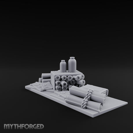 Bolt-Rolled Jug-Topped Tailor's Fabric Market Clutter Miniature for Dungeons and Dragons, Pathfinder or other TTRPGs