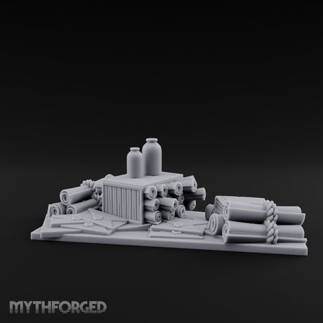 Bolt-Rolled Jug-Topped Tailor's Fabric Market Clutter Miniature for Dungeons and Dragons, Pathfinder or other TTRPGs