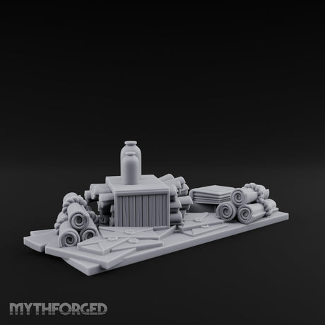 Bolt-Rolled Jug-Topped Tailor's Fabric Market Clutter Miniature for Dungeons and Dragons, Pathfinder or other TTRPGs