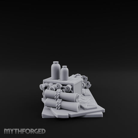 Bolt-Rolled Jug-Topped Tailor's Fabric Market Clutter Miniature for Dungeons and Dragons, Pathfinder or other TTRPGs