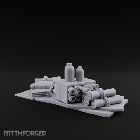 Bolt-Rolled Jug-Topped Tailor's Fabric Market Clutter Miniature for Dungeons and Dragons, Pathfinder or other TTRPGs