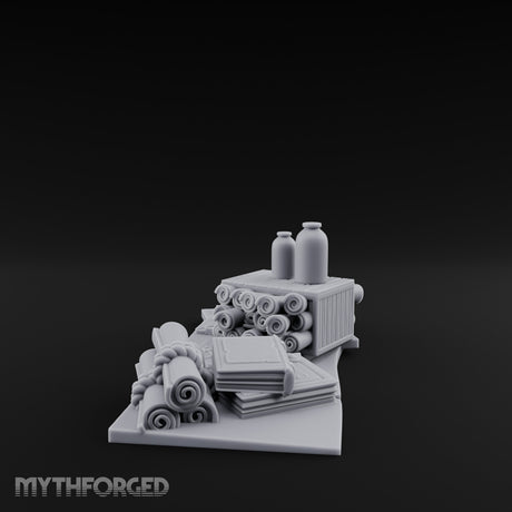 Bolt-Rolled Jug-Topped Tailor's Fabric Market Clutter Miniature for Dungeons and Dragons, Pathfinder or other TTRPGs