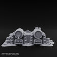 Bolt-Studded Debris-Flanked Grog Barrels Miniature for Dungeons and Dragons, Pathfinder or other TTRPGs