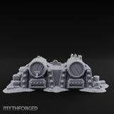 Bolt-Studded Debris-Flanked Grog Barrels Miniature for Dungeons and Dragons, Pathfinder or other TTRPGs