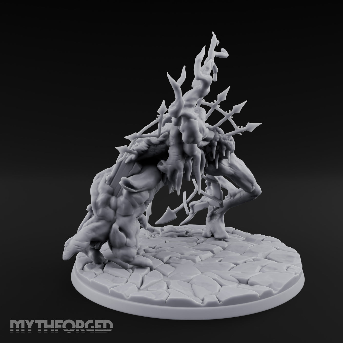 Bone And Branch Bursting Graveyard Golem Miniature for Dungeons and Dragons, Pathfinder or other TTRPGs