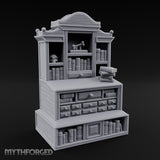 Bone-Displayed Drawer-Banked Scholar's Grand Cabinet Bookcase gallery 2