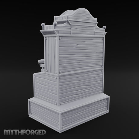 Bone-Displayed Drawer-Banked Scholar's Grand Cabinet Bookcase Miniature for Dungeons and Dragons, Pathfinder or other TTRPGs