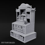 Bone-Displayed Drawer-Banked Scholar's Grand Cabinet Bookcase gallery 8