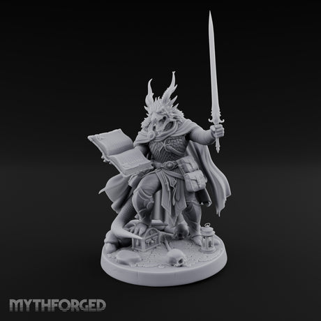 Book And Sword Raised Dragonborn Spellblade — 75mm