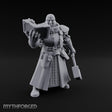 Book Reading Hammer Dangling Human Battle Priest Miniature for Dungeons and Dragons, Pathfinder or other TTRPGs