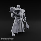 Book Reading Hammer Dangling Human Battle Priest Miniature for Dungeons and Dragons, Pathfinder or other TTRPGs