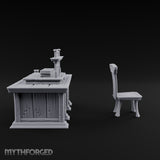 Spine Stitched, Press Tightened Wooden Binding Desk and Chair