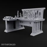 Spine Out, Shears Up Wooden Bookbinder Workbench