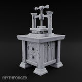 Pressed for Time, Not for Pages Wooden Bookbinding Press Cabinet
