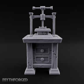 Pressed for Time, Not for Pages Wooden Bookbinding Press Cabinet