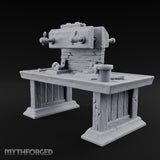 Clamped Down, Cured Overnight Wooden Bookbinding Press Workbench