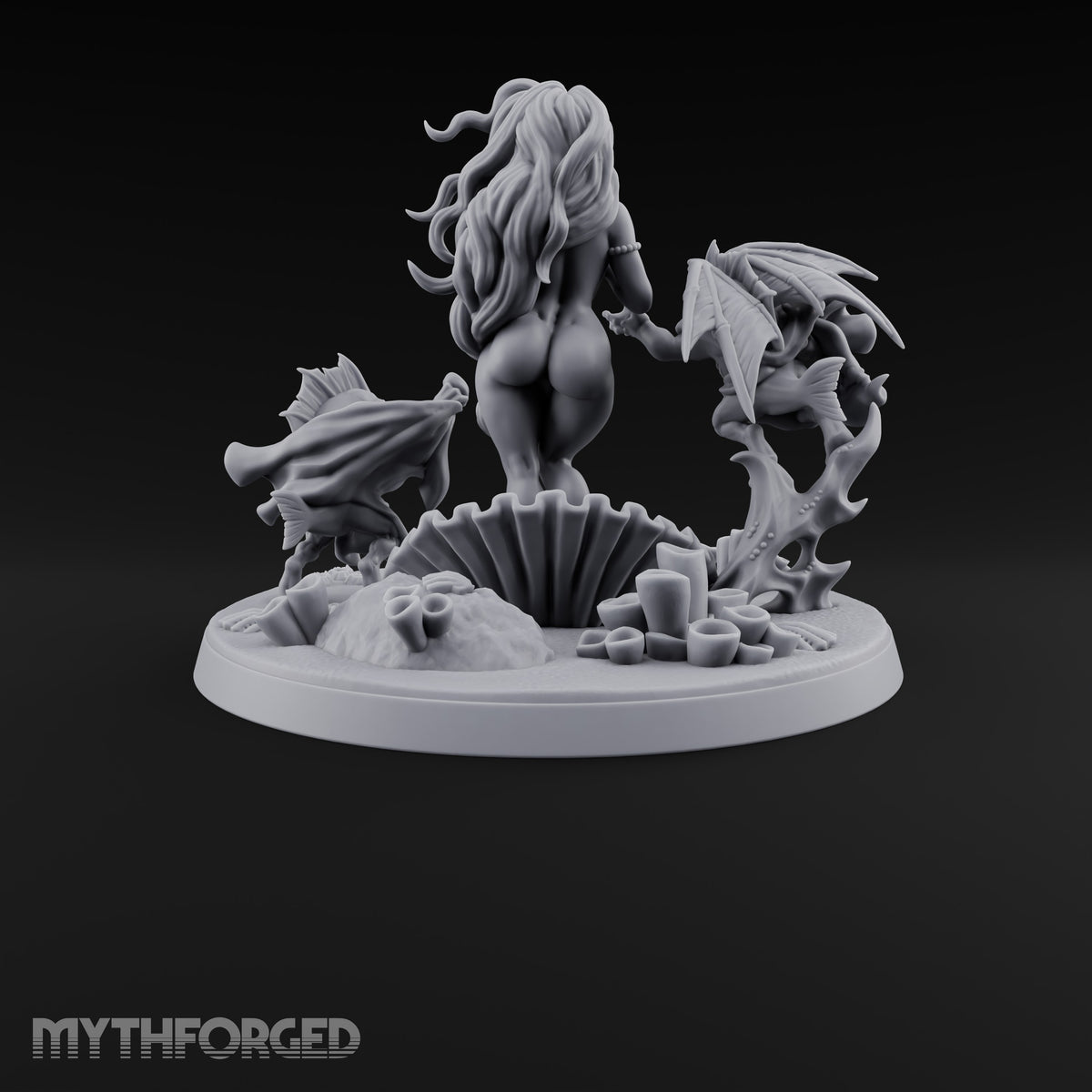 The Tide Steps Ashore Sea Elf Maiden — Fish Head · Diorama
