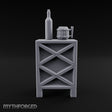 Bottle-Topped Barrel-Mugged Tavern Side Cabinet Miniature for Dungeons and Dragons, Pathfinder or other TTRPGs