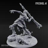Boulder Launching Hill Giant Hunters A Miniature for Dungeons and Dragons, Pathfinder or other TTRPGs