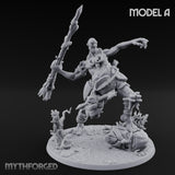 Boulder Launching Hill Giant Hunters A Miniature for Dungeons and Dragons, Pathfinder or other TTRPGs