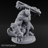 Boulder Smashing Troll Brute Miniature for Dungeons and Dragons, Pathfinder or other TTRPGs