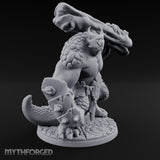 Boulder Smashing Troll Brute Miniature for Dungeons and Dragons, Pathfinder or other TTRPGs