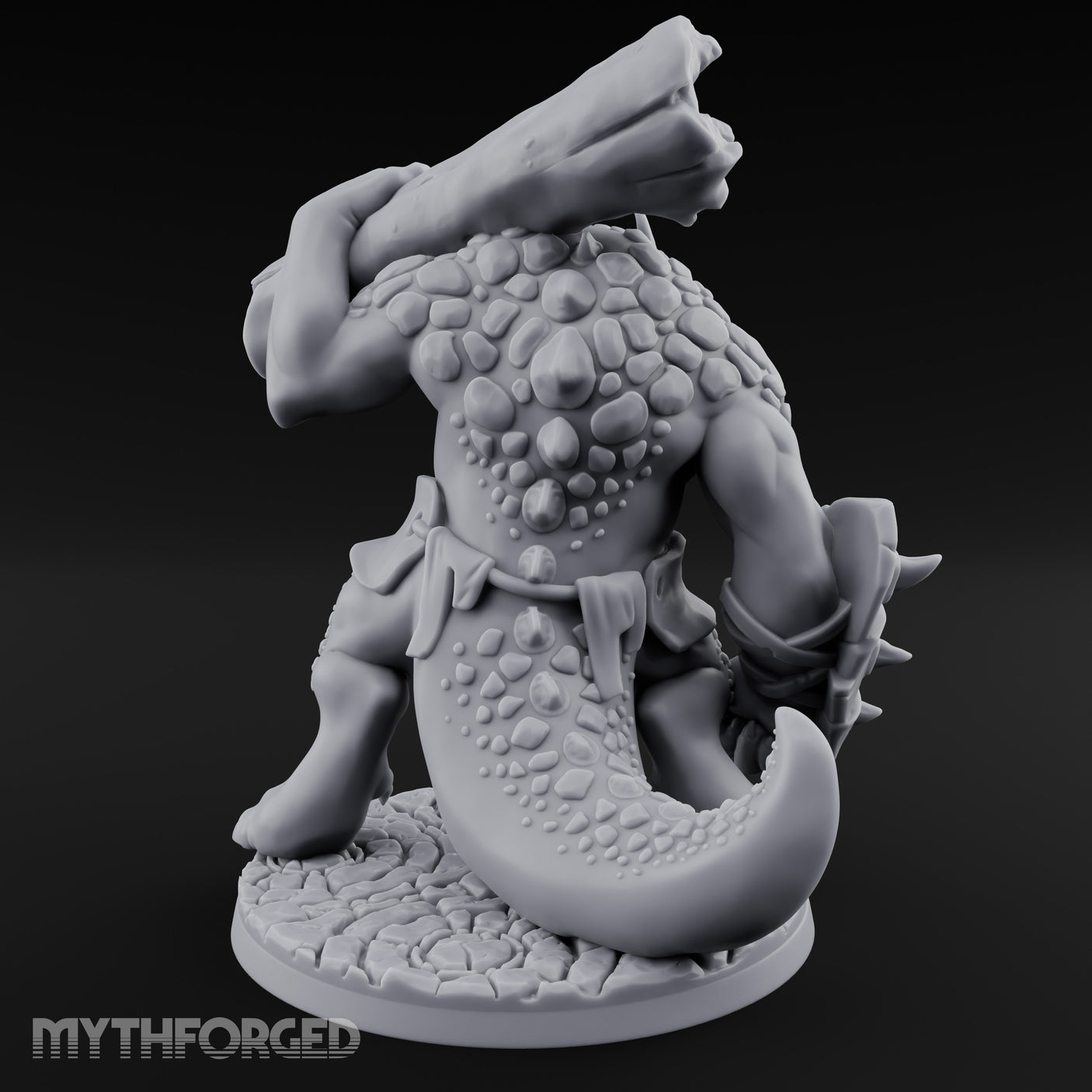 Boulder Smashing Troll Brute Miniature for Dungeons and Dragons, Pathfinder or other TTRPGs