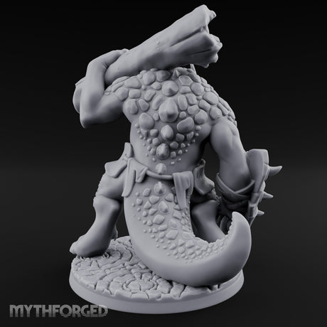 Boulder Smashing Troll Brute Miniature for Dungeons and Dragons, Pathfinder or other TTRPGs