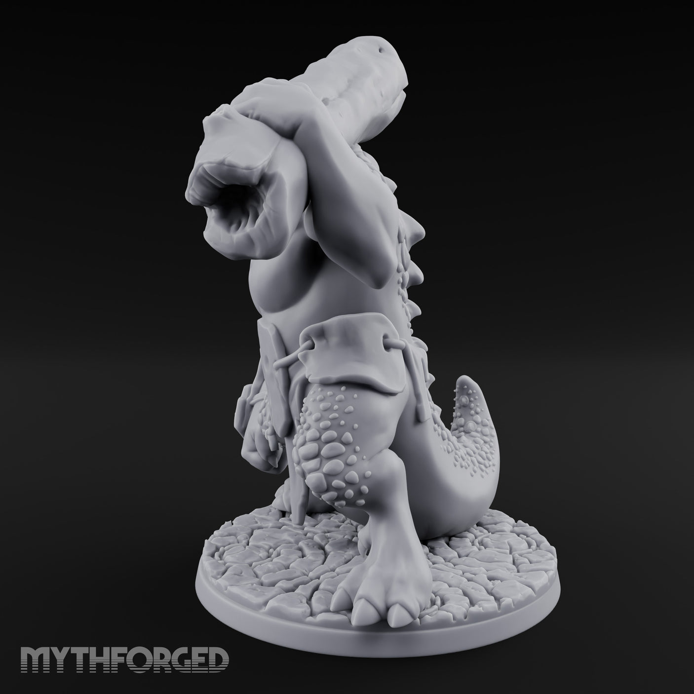Boulder Smashing Troll Brute Miniature for Dungeons and Dragons, Pathfinder or other TTRPGs