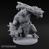Boulder Smashing Troll Brute Miniature for Dungeons and Dragons, Pathfinder or other TTRPGs
