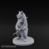 Bow Clutching Tabaxi Ranger Miniature for Dungeons and Dragons, Pathfinder or other TTRPGs