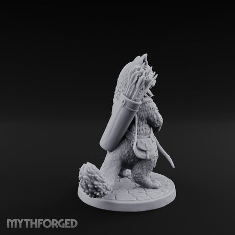 Bow Clutching Tabaxi Ranger Miniature for Dungeons and Dragons, Pathfinder or other TTRPGs