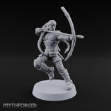 Bow Drawing Human Archer Miniature for Dungeons and Dragons, Pathfinder or other TTRPGs