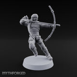 Bow Drawing Human Archer Miniature for Dungeons and Dragons, Pathfinder or other TTRPGs