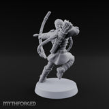 Bow Drawing Human Archer Miniature for Dungeons and Dragons, Pathfinder or other TTRPGs