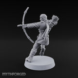Bow Drawing Human Archer Miniature for Dungeons and Dragons, Pathfinder or other TTRPGs