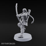 Bow Drawing Human Archer Miniature for Dungeons and Dragons, Pathfinder or other TTRPGs