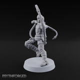 Bow Drawing Human Archer Miniature for Dungeons and Dragons, Pathfinder or other TTRPGs